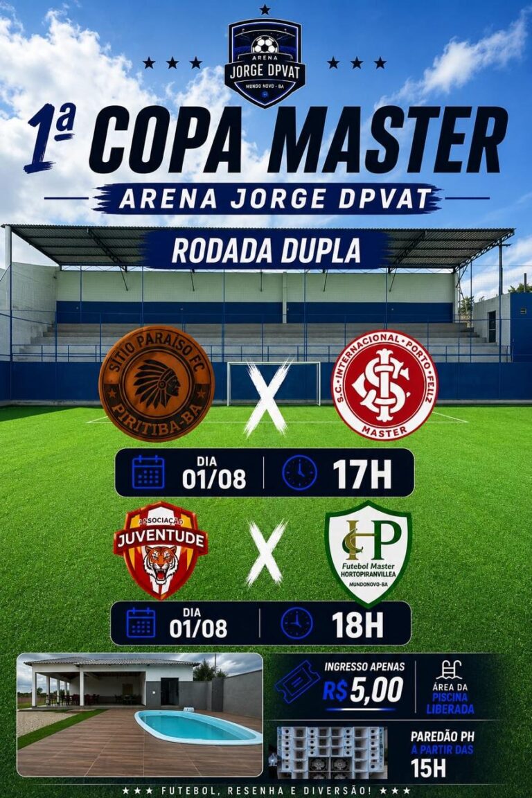 É DIA DE JUVENTUDE NA COPA MASTER!